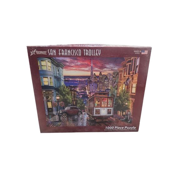 Vermont Puzzle San Francisco Trolley 1000 piece - Picture 1 of 4